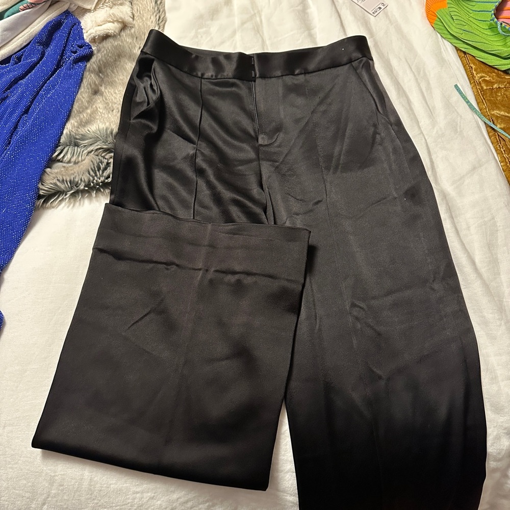COPY - Alice + Olivia Satin Wide Leg Dress Pants Black Size 12